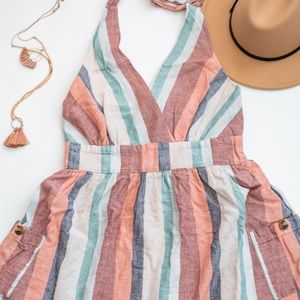 Striped Halter Dress